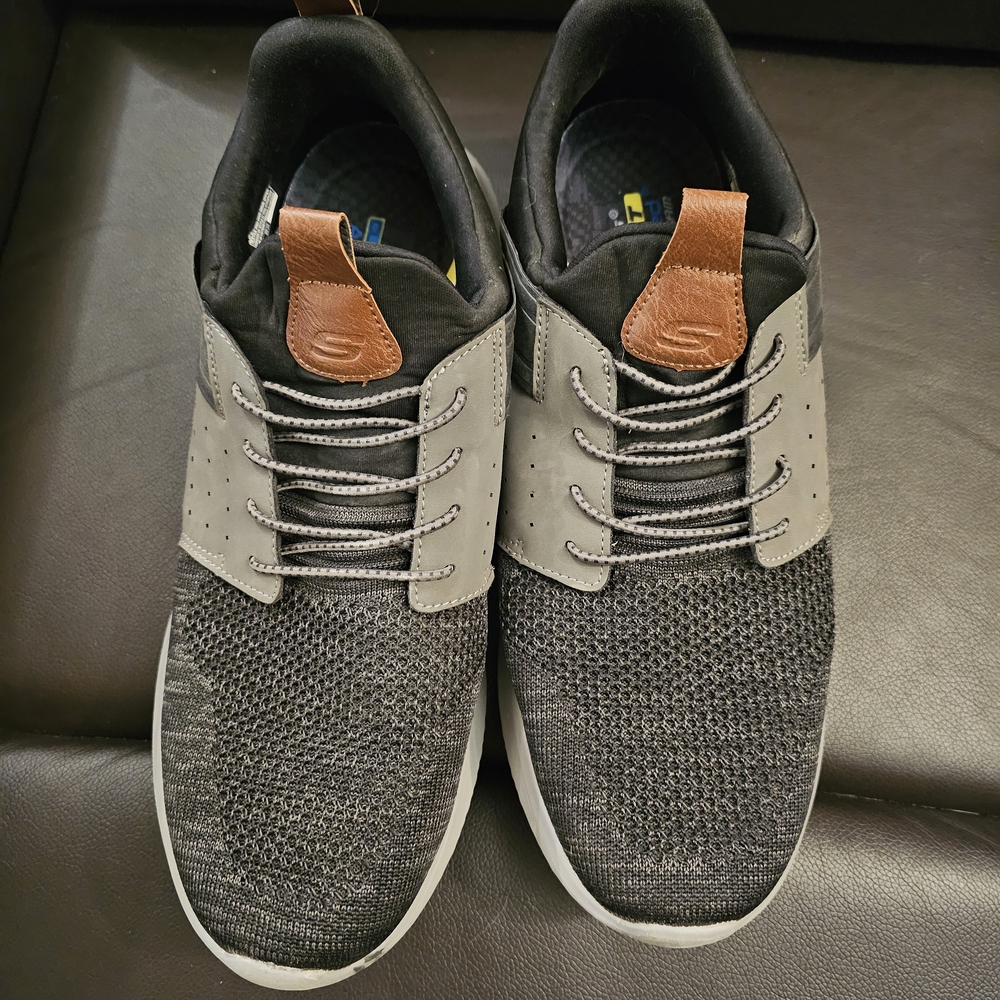 Skechers Black and Gray Men's Sneakers